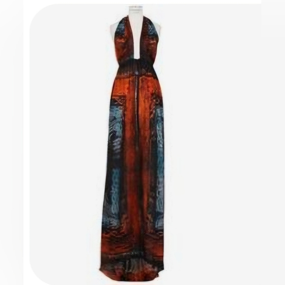 BALMAIN Silk Halter Maxi Dress - Picture 4 of 12